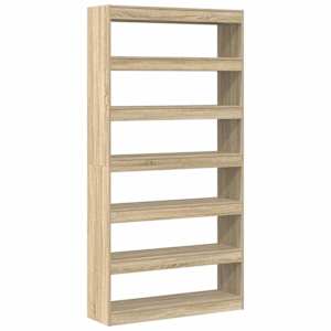 vidaXL Raamaturiiul 6 tasandit 100 x 30 x 198 cm Tehispuit Sonoma tamm