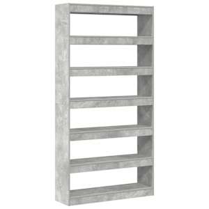 vidaXL Raamaturiiul 6 tasandit 100 x 30 x 198 cm Tehispuit Betoonhall