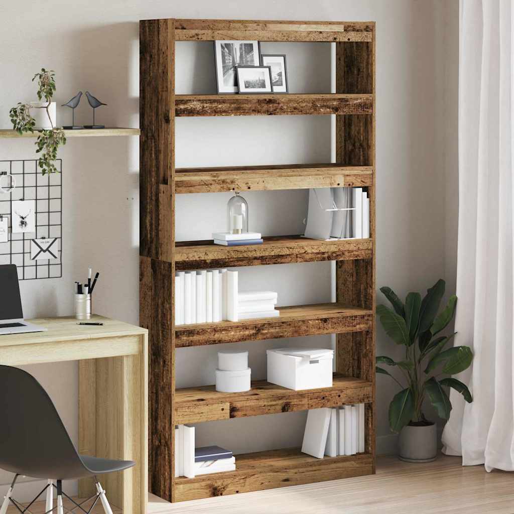 Bogreol Aldet træ Konstrueret træ 100 x 30 x 198 cm Rustik hylde