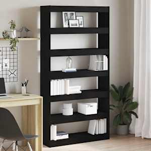 Knjigovni omar Črna 100 x 30 x 198 cm Konstruiran les