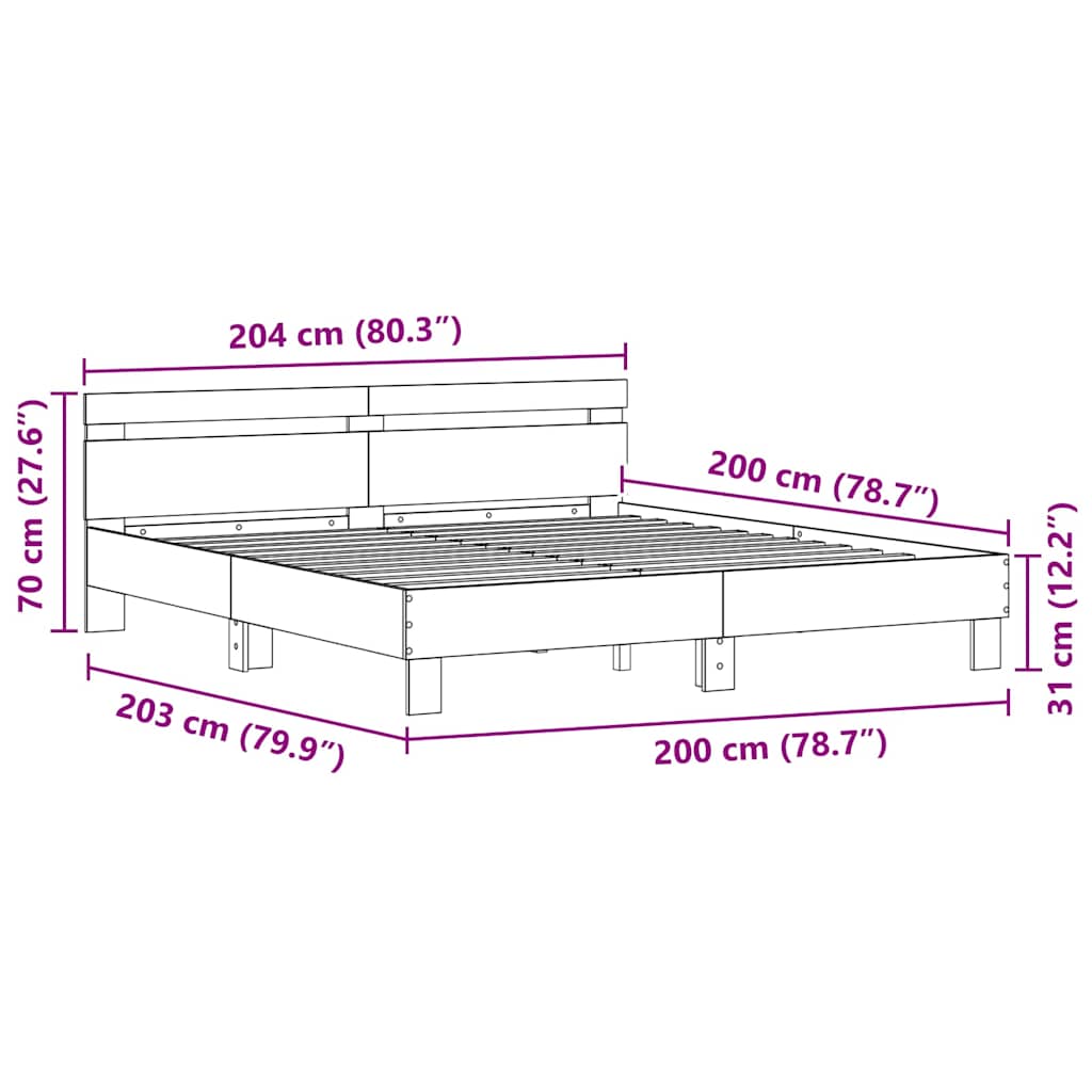 Ágykeret Rusztikus régi fa Tömör újrahasznosított fa 200 x 200 cm 