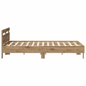 Rám postele s LED Artisanový dub 150 x 200 cm kompozitní dřevo - obrázek 6