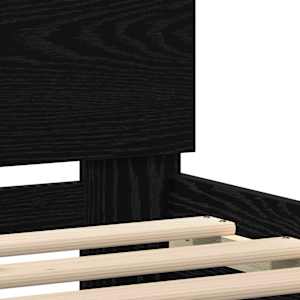 Rám postele s LED Černý dub 140 x 200 cm kompozitní dřevo - obrázek 10