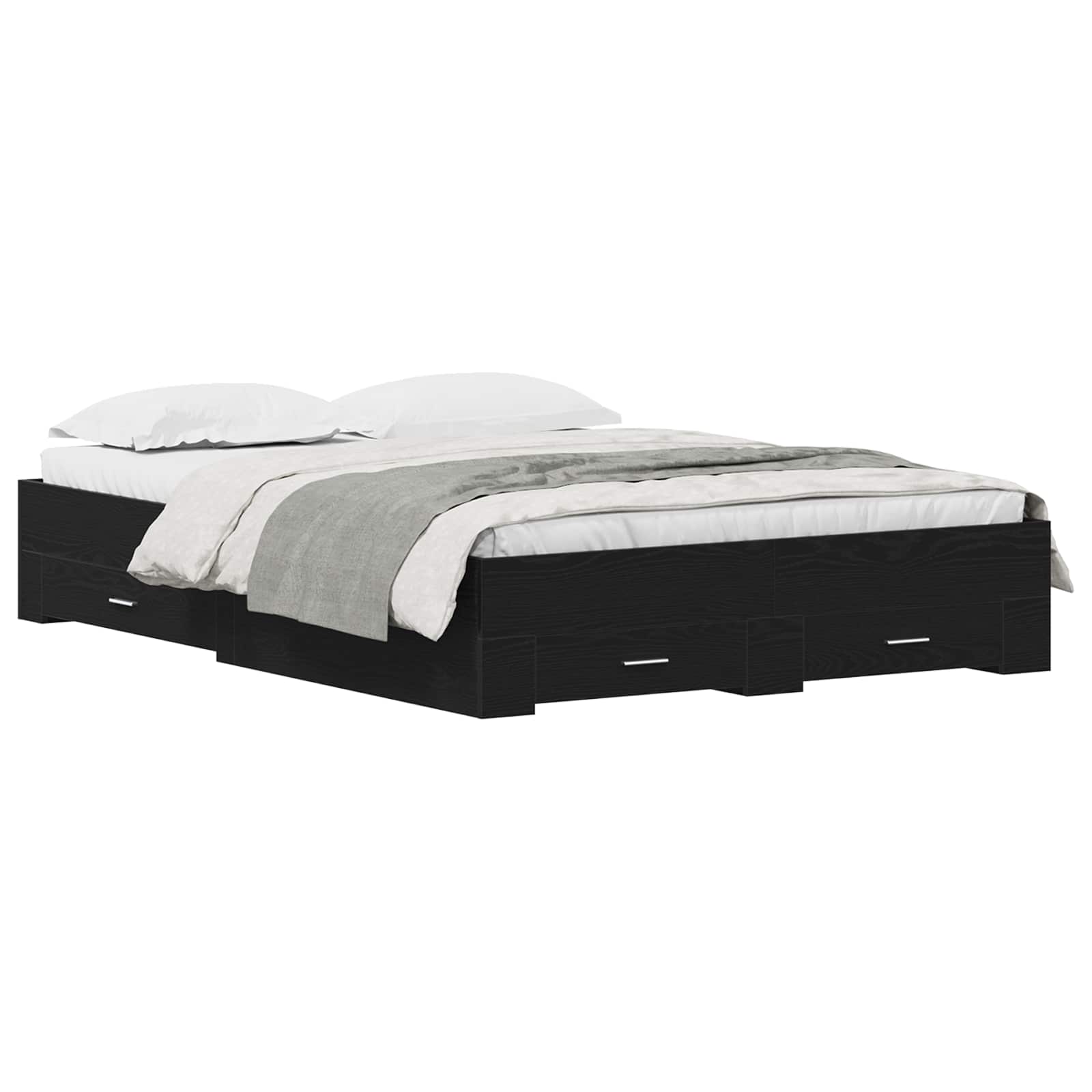 Sängyn runko Musta tammi. 140 x 200 cm Tekninen puu - Image 2