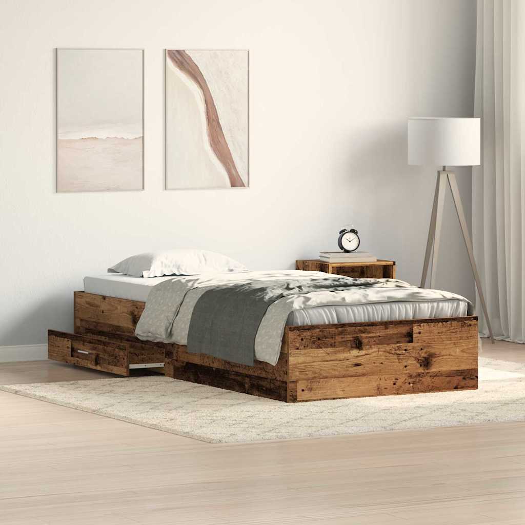 Voodi Raam Vana Puit 100x200 cm Tehispuit