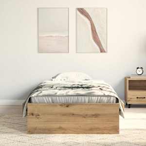 Rám postele Artisanový dub 100 x 200 cm kompozitní dřevo - obrázek 3