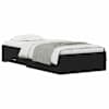 vidaXL Voodi raam sahtliga Must tamm 90 x 200 cm Tehispuit