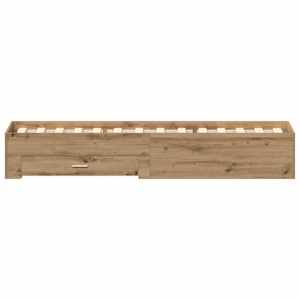 Rám postele Artisanový dub 90 x 190 cm kompozitní dřevo - obrázek 6