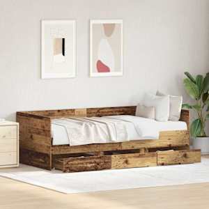 Daybed s čelo Staré dřevo 90 x 190 cm kompozitní dřevo - obrázek 3
