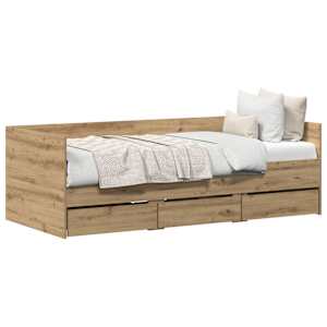 Daybed s čelo Artisanový dub 90 x 190 cm kompozitní dřevo - obrázek 2