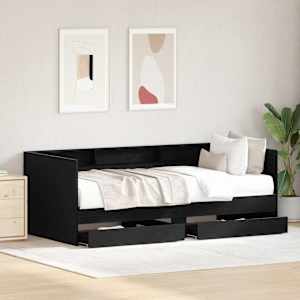 Daybed s čelo Černý dub 75 x 190 cm kompozitní dřevo - obrázek 3
