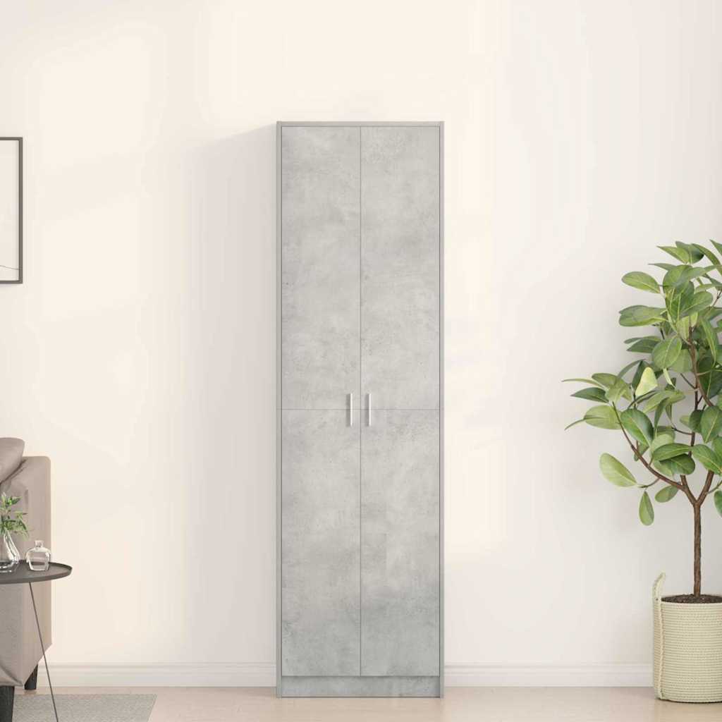 Garderobe Beton Grå 55x25x189 cm Ingeniørtræ
