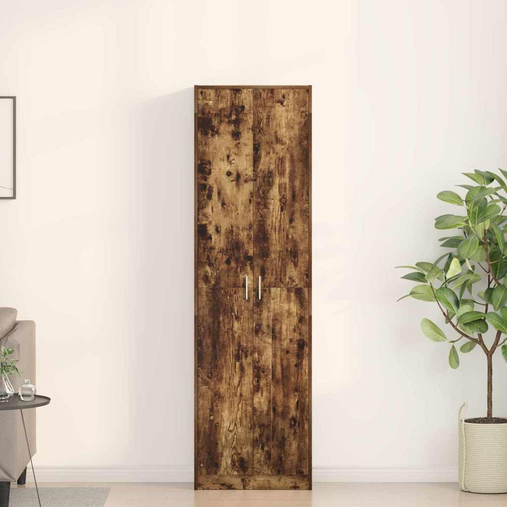 Garderobe Røget Eg 55x25x189 cm Sammensat Træ