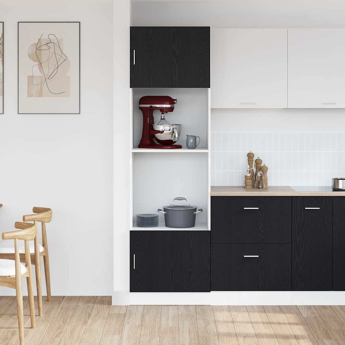 Hængeskab 60 x 57 x 207 cm Konstrueret træ - Billede 4