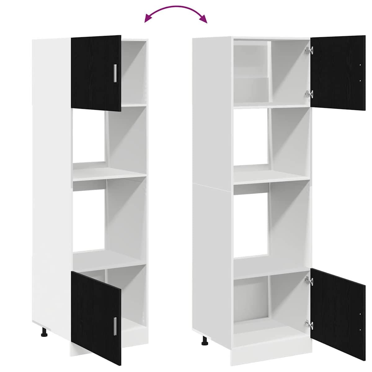 Hængeskab 60 x 57 x 207 cm Konstrueret træ - Billede 9