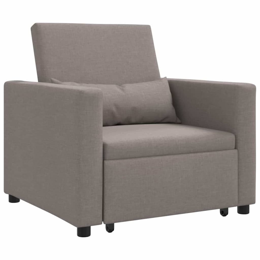 3-in-1 Yksinkertainen Vuodesohva Muunneltava Taupe Kangas