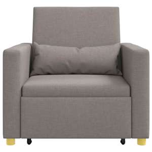 Rozkládací pohovka - jednolůžková Taupe 90 x 165 x 87 cm textil - obrázek 5
