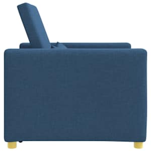 Rozkládací pohovka - jednolůžková Modrá 90 x 165 x 87 cm textil - obrázek 6