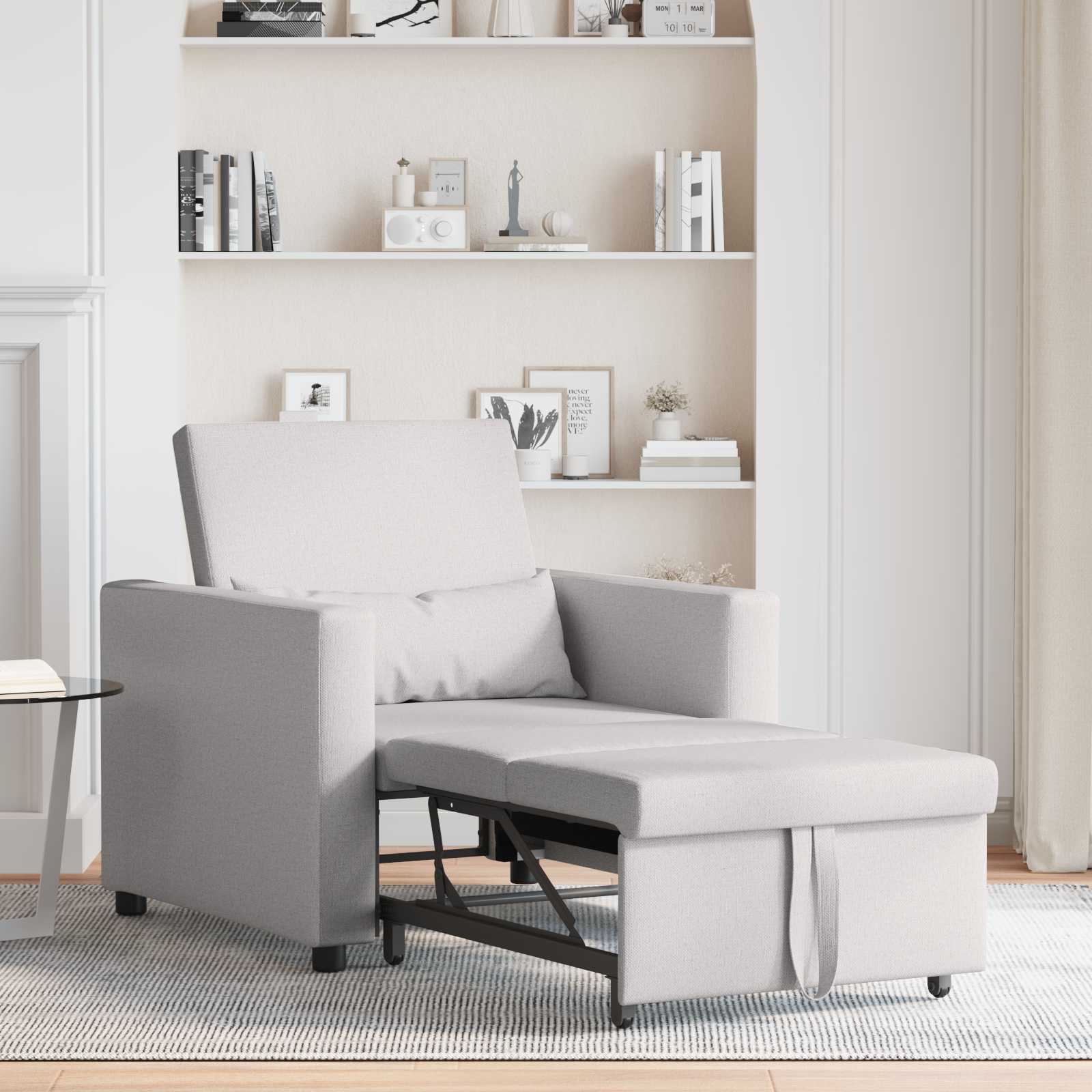 Μονός καναπές-κρεβάτι Σκούρο γκρι 90 x 165 x 87 εκ. ύφασμα - Image 3