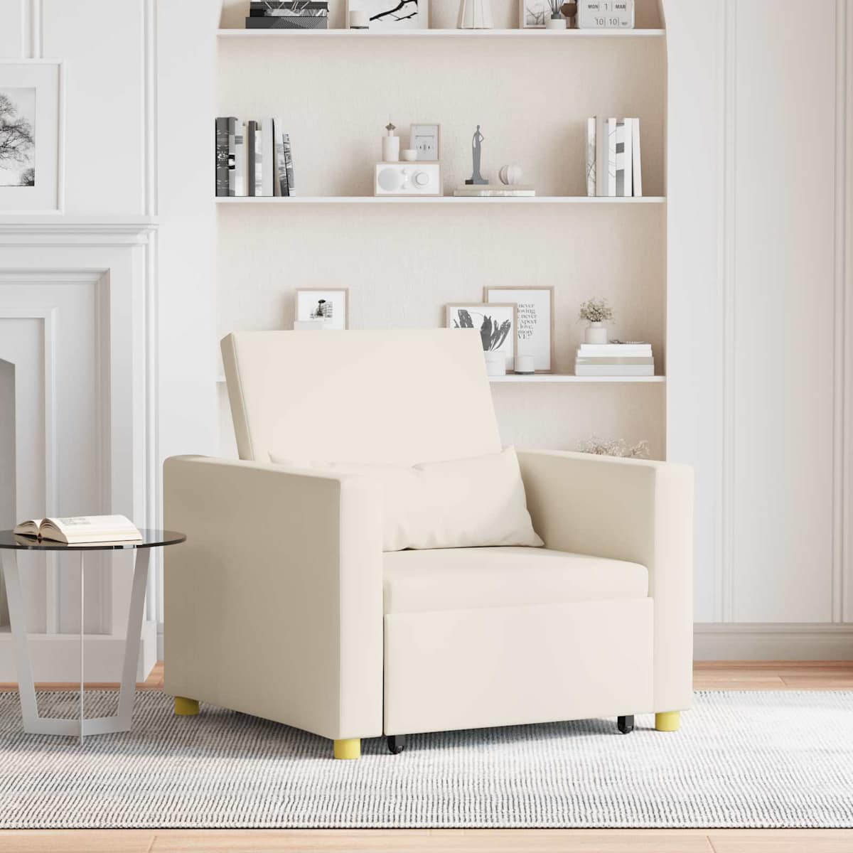 Utrækkelig sovesofa enkelt 90 x 165 x 87 cm Stof