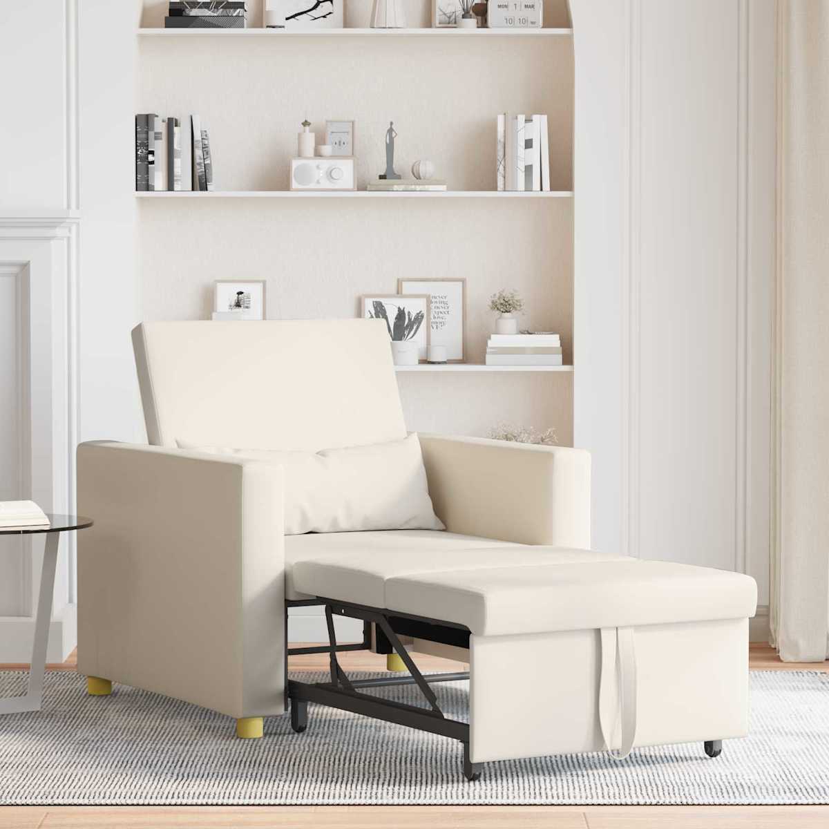 Utrækkelig sovesofa enkelt 90 x 165 x 87 cm Stof - Billede 3