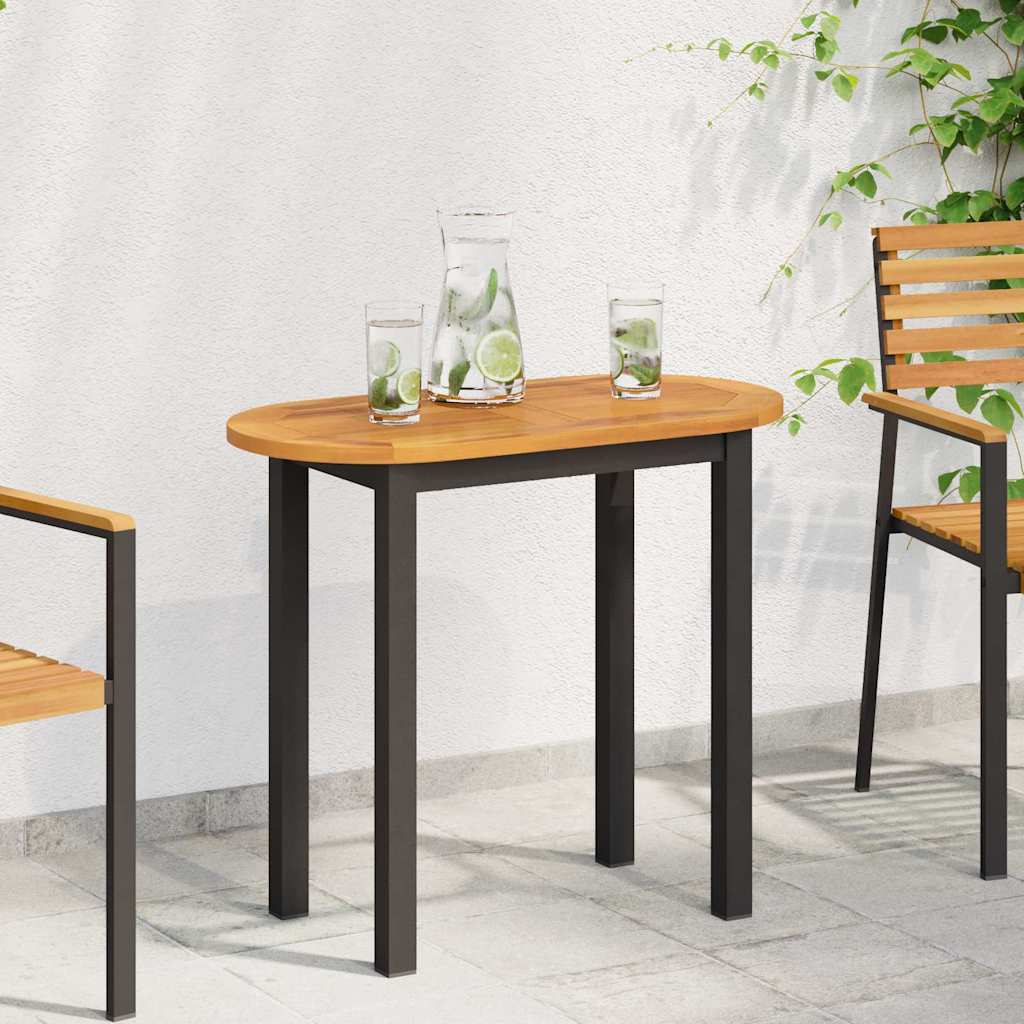 Tischplatte 80x40x2,2 cm ovale massivholz Akazie