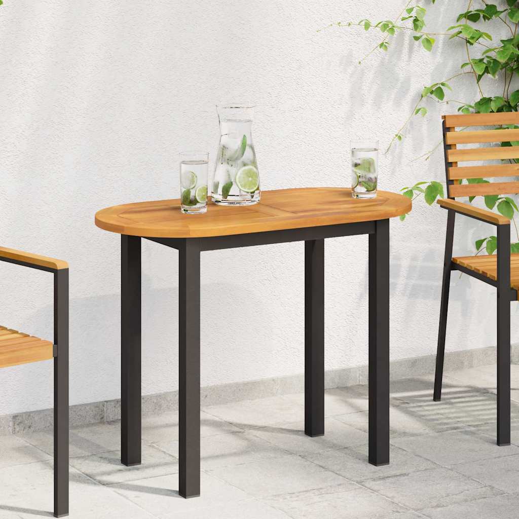 Tischplatte 90x45x2,2 cm Oval Massivholz Akazie