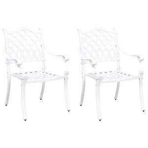 Zahradní křeslo 2 pcs Bílá 56 x 55 x 92.5 cm Hliník - obrázek 2