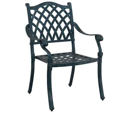 vidaXL Gartenstuhl 2 stk. Gr&uuml;n Aluminium