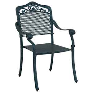 vidaXL Garden Chair 2 pcs Green Aluminium