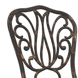 Zahradní bistro set 3 pcs Bronzová Hliník - obrázek 9