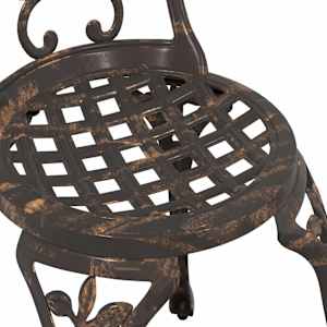 Zahradní bistro set 3 pcs Bronzová Hliník - obrázek 11