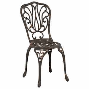 Zahradní bistro set 3 pcs Bronzová Hliník - obrázek 4