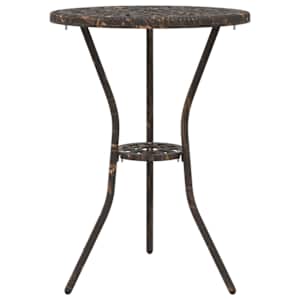 Zahradní bistro set 3 pcs Bronzová Hliník - obrázek 5