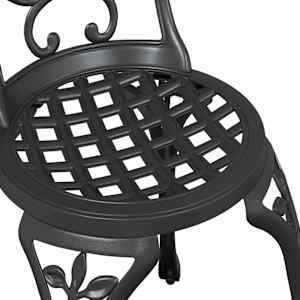 Zahradní bistro set 3 pcs Černá Hliník - obrázek 11