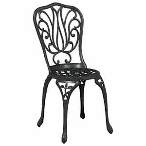 Zahradní bistro set 3 pcs Černá Hliník - obrázek 4