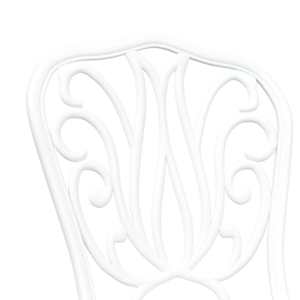 Zahradní bistro set 3 pcs Bílá Hliník - obrázek 9