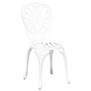 Zahradní bistro set 3 pcs Bílá Hliník - obrázek 4