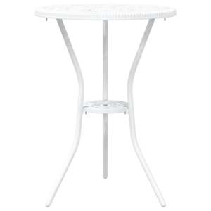 Zahradní bistro set 3 pcs Bílá Hliník - obrázek 5