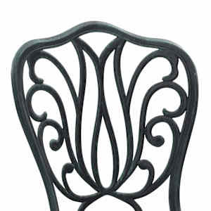 Zahradní bistro set 3 pcs Zelená Hliník - obrázek 9