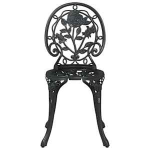 Zahradní bistro set 3 pcs Černá Hliník - obrázek 7