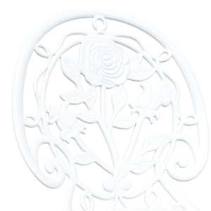 Zahradní bistro set 3 pcs Bílá Hliník - obrázek 9