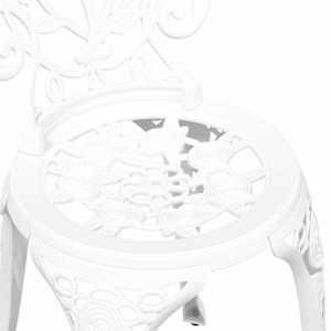 Zahradní bistro set 3 pcs Bílá Hliník - obrázek 11