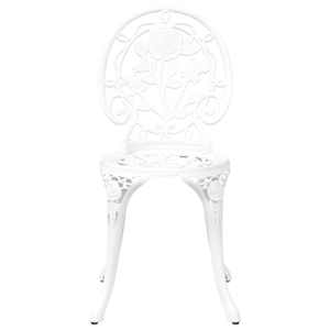 Zahradní bistro set 3 pcs Bílá Hliník - obrázek 7