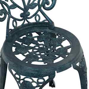 Zahradní bistro set 3 pcs Zelená Hliník - obrázek 11