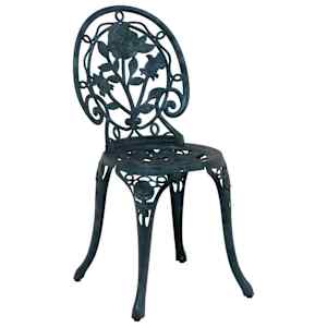Zahradní bistro set 3 pcs Zelená Hliník - obrázek 4