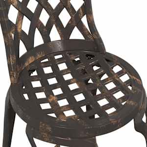 Zahradní bistro set 3 pcs Bronzová Hliník - obrázek 11
