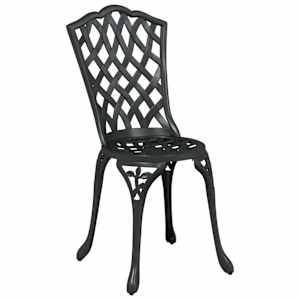 Zahradní bistro set 3 pcs Černá Hliník - obrázek 4