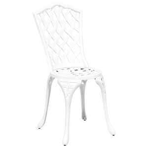Zahradní bistro set 3 pcs Bílá Hliník - obrázek 4
