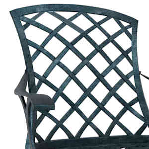 Zahradní křeslo 4 pcs Zelená 61 x 60,5 x 93cm Hliník - obrázek 8
